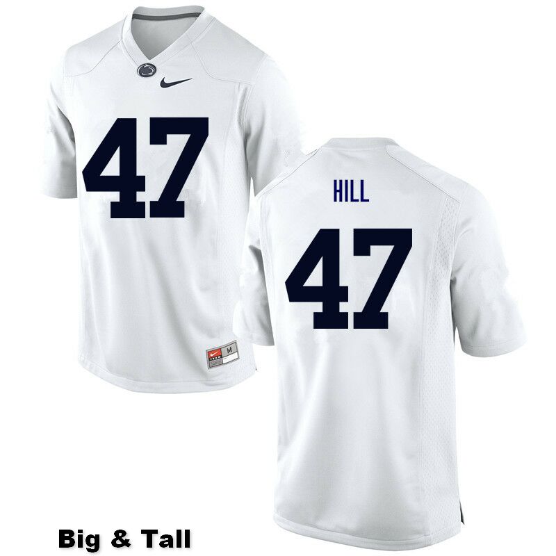 NCAA Nike Men's Penn State Nittany Lions Jordan Hill #47 College Football Authentic Big & Tall White Stitched Jersey TRH1498MI